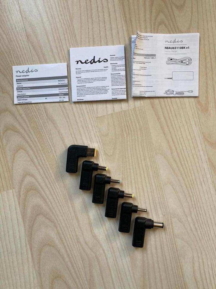 Nedis Universele USB-C GaN Notebook Adapter 65W, Computers en Software, Laptop-opladers, Nieuw, Ophalen of Verzenden
