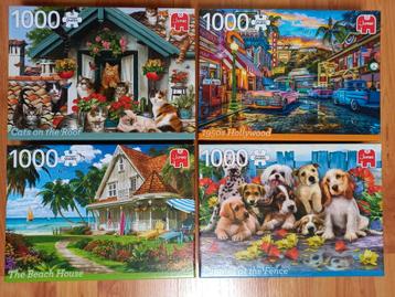 4 mooie nette Jumbo puzzels  - 1000 stukjes  beschikbaar voor biedingen