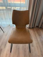 2 bruine + 3 zwarte moderne eetkamerstoelen met sledeframe, Huis en Inrichting, Stoelen, Ophalen, Gebruikt, Zwart, Leer