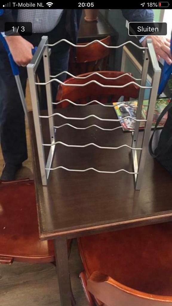 Nieuwe metalen Wijnrek, Huis en Inrichting, Woonaccessoires | Wijnrekken, Nieuw, Minder dan 50 cm, Metaal, 5 tot 15 flessen, Ophalen of Verzenden