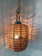 grote  hanglamp  touw  metaal, Huis en Inrichting, Lampen | Hanglampen, Ophalen, Gebruikt, Overige materialen, Minder dan 50 cm