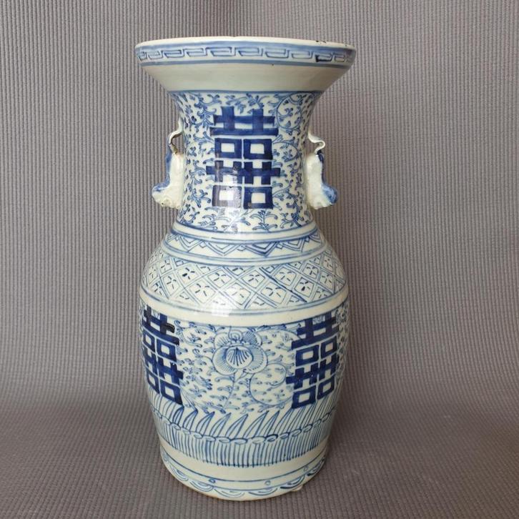 Antieke 19e eeuwse Chinese porseleinen vaas Qing dynastie, Antiek en Kunst, Antiek | Porselein, Ophalen of Verzenden
