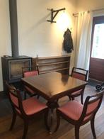 Eet/bridge tafel met 4 stoelen, Huis en Inrichting, Tafels | Eettafels, 50 tot 100 cm, Gebruikt, Vier personen, Retro
