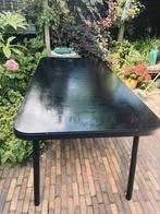 Zwarte eettafel voor binnen of buiten, Huis en Inrichting, Tafels | Eettafels, Ophalen, 50 tot 100 cm, Vijf personen of meer, Rechthoekig