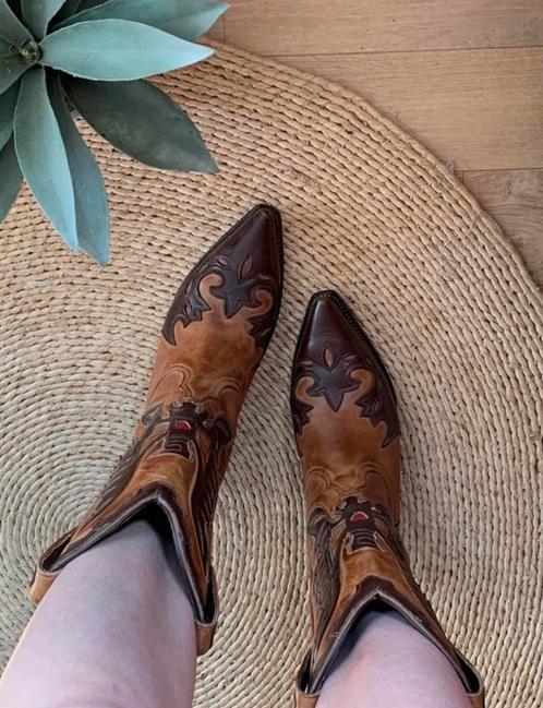 Go West cowboylaarzen 38 western boots bohemian laarzen, Kleding | Dames, Schoenen, Zo goed als nieuw, Hoge laarzen, Bruin, Ophalen of Verzenden