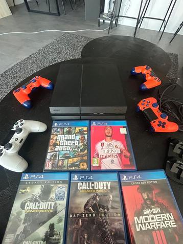 PS4 Slim + 5 Controllers + 7 Games + Oplaadstation beschikbaar voor biedingen
