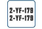 Boot registratie stickers set van 2 stuks, Verzenden, Nieuw, Overige typen
