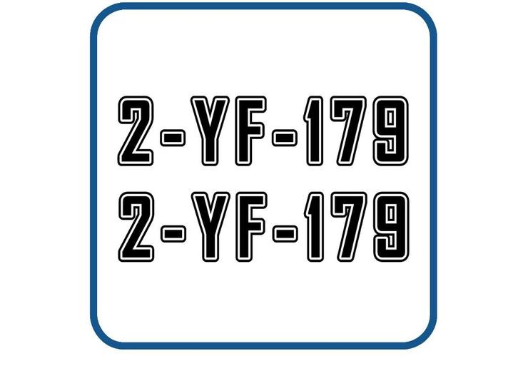 Boot registratie stickers set van 2 stuks, Verzamelen, Stickers, Nieuw, Overige typen, Verzenden