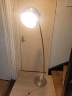 Staande zilverkleurige lamp, Huis en Inrichting, Lampen | Vloerlampen, Ophalen, Gebruikt, Jaren '70, Metaal