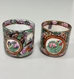 2 Antieke Chinese Rose Porcelain Teacup porselein theekopjes, Ophalen of Verzenden