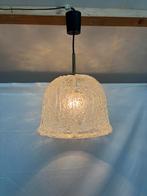 Vintage ijsglas hanglamp Glashütte Limburg jaren '70, Huis en Inrichting, Lampen | Hanglampen, Ophalen of Verzenden, Gebruikt