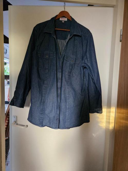 Mooie nieuwe spijkerblouse maat 54, katoen, Kleding | Dames, Grote Maten, Nieuw, Blouse of Tuniek, Blauw, Ophalen of Verzenden