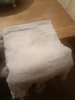 Lichtgrijze Marokkaanse pompom deken - kleine prijs, Ophalen of Verzenden