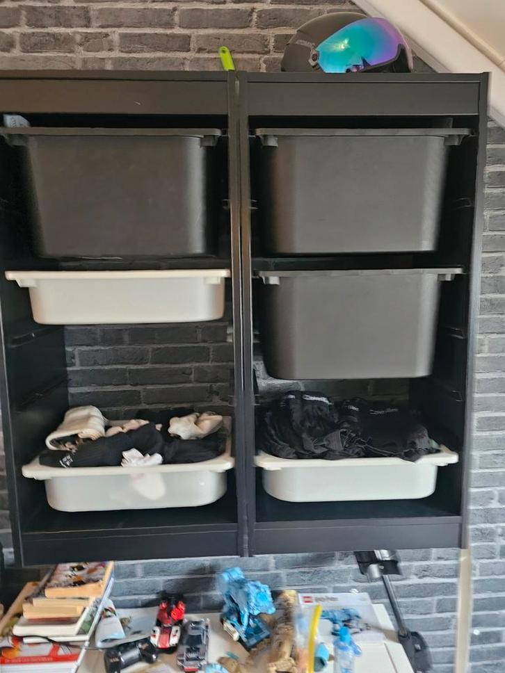 Ikea Kast met Opbergbakken, Huis en Inrichting, Kasten | Kledingkasten, Gebruikt, 100 tot 150 cm, 50 tot 100 cm, 25 tot 50 cm