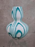 Carlo Moretti - Murano blauw witte vaas, Ophalen of Verzenden, Zo goed als nieuw, Glas, Minder dan 50 cm