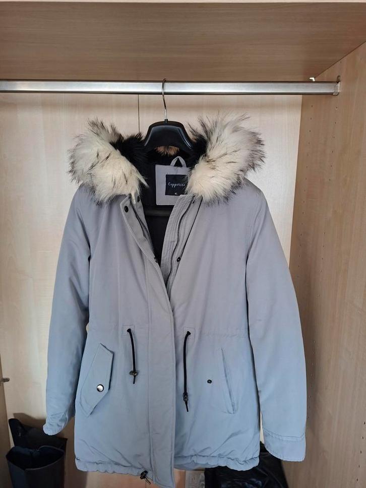 Winterjas - Nieuwe rits nodig, Kleding | Dames, Jassen | Winter, Nieuw, Maat 42/44 (L), Grijs, Ophalen of Verzenden