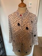Elisabetta Franchi blouse XS lange mouw zwart wit print, Kleding | Dames, Maat 34 (XS) of kleiner, Ophalen of Verzenden, Wit, Zo goed als nieuw
