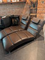 Twee Faux Lederen Chaise Lounge - Relaxfauteuil, Ophalen, Gebruikt, Eenpersoons, Metaal