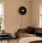 Wandlamp By-Boo zwart rond tafellamp, Ophalen of Verzenden, Zo goed als nieuw, Metaal