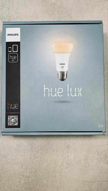 Philips Hue Lux Starter Set Kit E27 Bridge 2 lampen beschikbaar voor biedingen