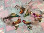 6 stuks fraaie gekleurde vogeltjes op knijper, Diversen, Kerst, Ophalen of Verzenden, Gebruikt