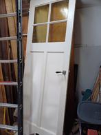 Deur met glas uit de jaren 30, Doe-het-zelf en Verbouw, Deuren en Horren, Ophalen, 80 tot 100 cm, Binnendeur, 200 tot 215 cm