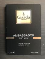 Gisada Ambassador for men - Eau de Parfum proefje 1,5ml, Sieraden, Tassen en Uiterlijk, Uiterlijk | Parfum, Nieuw, Ophalen of Verzenden