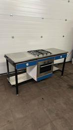 Rvs werkbank met fornuis en oven nood keuken buiten keuken, Ophalen, ...., ..., 4 kookzones