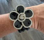 Stretch armband bloem kralen zirkonia, Ophalen of Verzenden