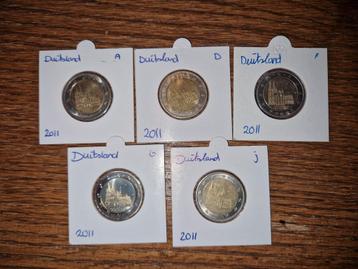 Speciale 2 euromunten (G) Duitsland 2011 beschikbaar voor biedingen