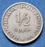 Portugees-India ½ rupia 1947 Km 26 AA8, Verzenden, Zuid-Azië, Losse munt