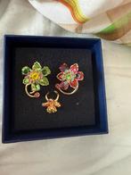 Splinternieuwe ydillia bloem oorbellen van swarovski, Ophalen of Verzenden, Nieuw, Overige materialen