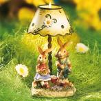 PASEN: prachtig metalen waxine lichtje met haasjes, Ophalen of Verzenden, Nieuw, Overige materialen, Minder dan 25 cm