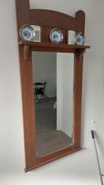houten spiegel, Antiek en Kunst, Antiek | Spiegels, 50 tot 100 cm, 100 tot 150 cm, Rechthoekig, Ophalen