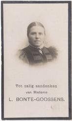 Leonie M. Goossens 1866 Zuiddorpe + 1930 Breda, 64 jaar, Verzamelen, Verzenden