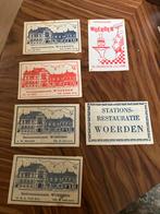 6 suikerzakjes Woerden stationsrestauratie, Ophalen of Verzenden