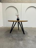 Eettafel rond 120 visgraat eik, Ophalen, 100 tot 150 cm, Rond, Nieuw