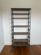 Mooie stellingkast hout met staal, Ophalen, Zo goed als nieuw