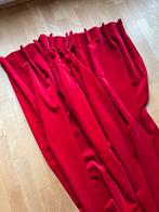 Rode Velours Gordijnen Set HEMA - Goede Staat, Huis en Inrichting, Ophalen, Gebruikt, Rood, 200 cm of meer
