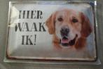 GOLDEN RETRIEVER HOND BORD HIER WAAK IK met AFB HOND, Ophalen of Verzenden, Nieuw