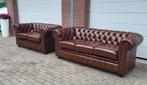 Chesterfield bankstel 3+2 zit NIEUW met certificaten., Ophalen, Nieuw, Leer