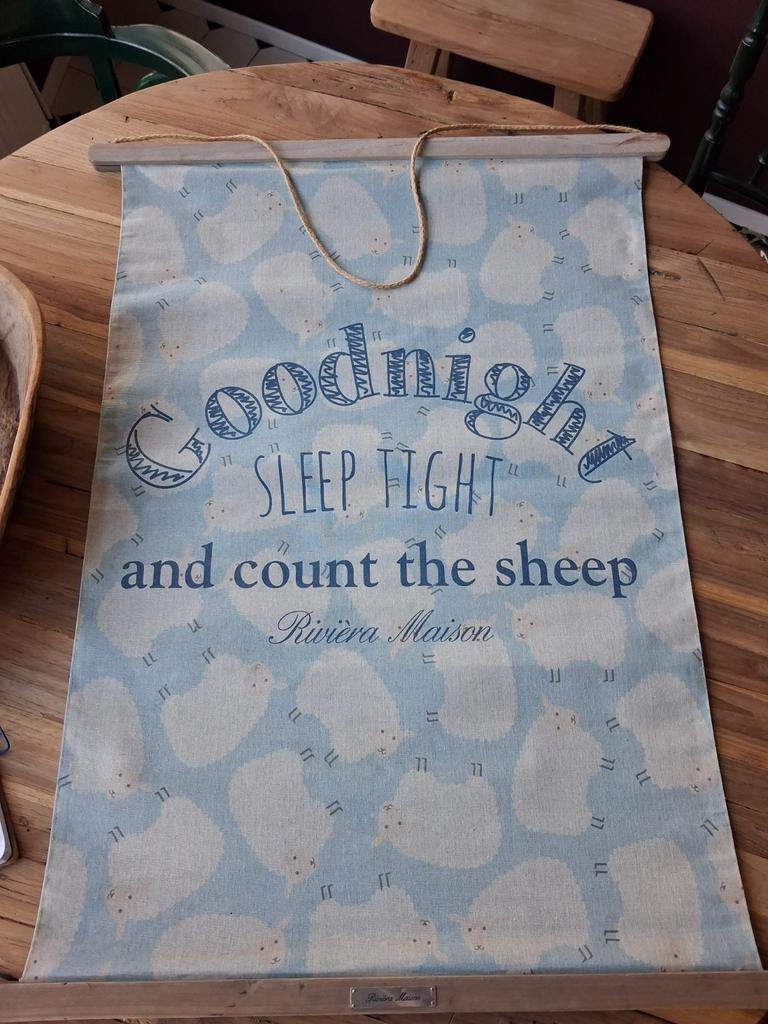 Riviera Maison Goodnight Banner - Nieuwstaat, Ophalen of Verzenden