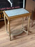 Antieke tafeltje met marmeren blad, Ophalen, Rechthoekig, 50 tot 100 cm, Minder dan 100 cm