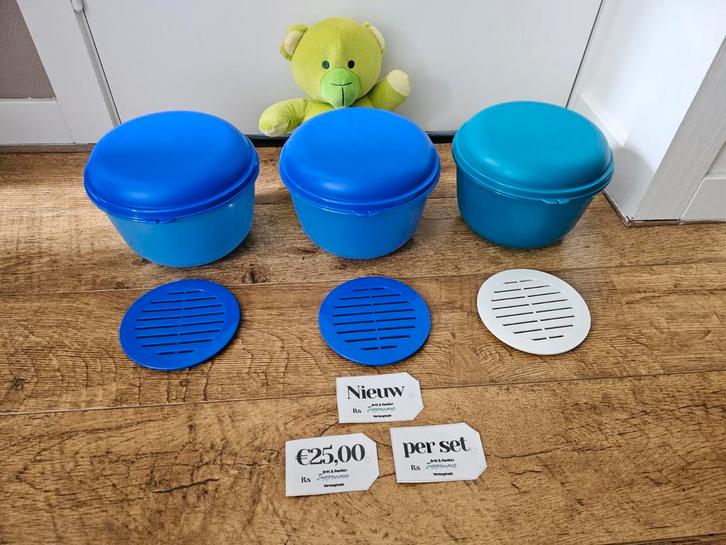 Tupperware nieuwe slabollen / knappervers, Huis en Inrichting, Keuken | Tupperware, Nieuw, Bak of Kom, Blauw, Groen, Wit, Ophalen of Verzenden