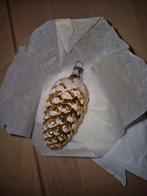 Vintage kerstbal dennenappel goud kleurig, Diversen, Kerst, Ophalen, Gebruikt