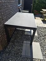 Tuintafel antraciet 90x160 cm, Ophalen, Gebruikt, Rechthoekig, Aluminium
