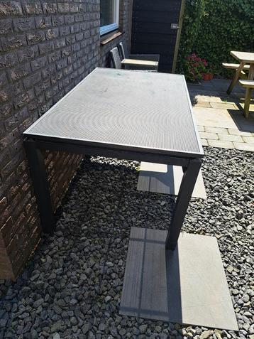 Tuintafel antraciet 90x160 cm beschikbaar voor biedingen