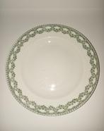 Brocante oud plat bord Boch la Louviere Carlotta groen, Antiek en Kunst, Ophalen of Verzenden