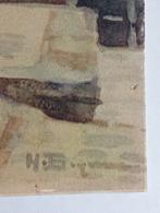 Herman Bogman Junior (1890-1975) prent Gracht, Antiek en Kunst, Ophalen of Verzenden