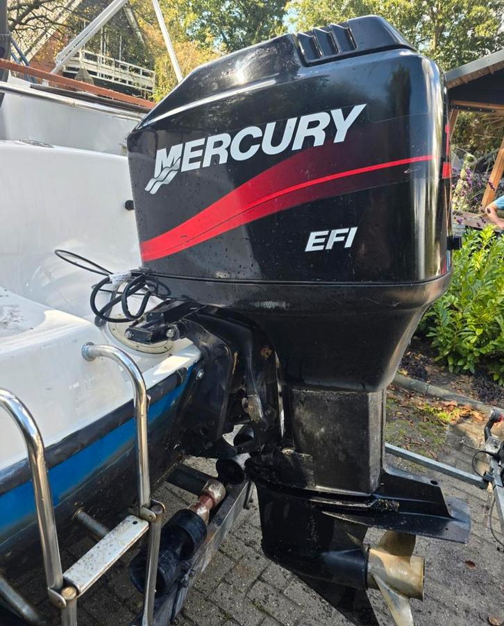 150pk mercury efi buitenboordmotor, Watersport en Boten, Vis- en Consoleboten, 70 pk of meer, Benzine, Buitenboordmotor, Ophalen